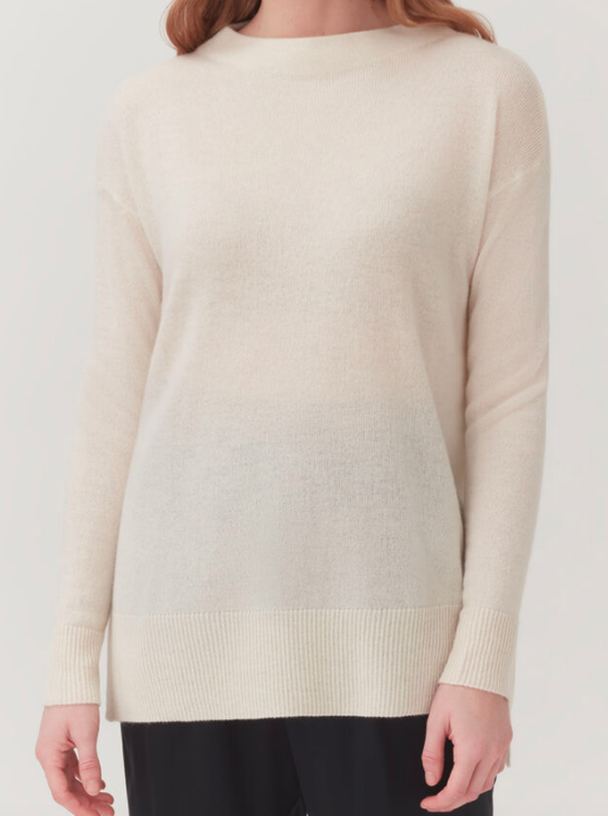 6) Single-Origin Cashmere Funnel Neck Sweater