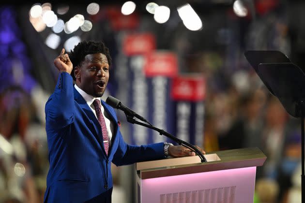 Lorenzo Sewell speaks during the RNC at Fiserv Forum on Thursday, July 18, 2024 in Milwaukee, Wisconsin.