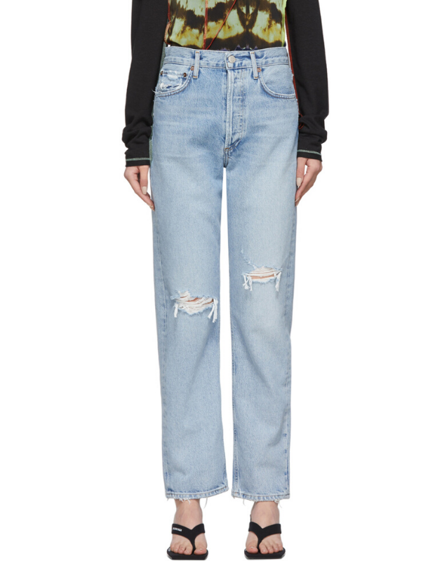 AGOLDE Blue 90s Loose Fit Jeans. Image via Ssense.