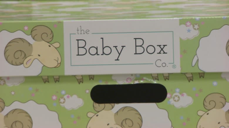 Cardboard 'baby boxes' handed out free to help save infant lives in Regina