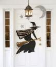 <p>Your entryway light will make this Halloween door decoration sparkle and shine thanks to the glittery materials used throughout.</p><p><strong>Get the tutorial at <a href="https://www.goodhousekeeping.com/holidays/halloween-ideas/a19159/printable-halloween-witch-template/" rel="nofollow noopener" target="_blank" data-ylk="slk:Good Housekeeping;elm:context_link;itc:0;sec:content-canvas" class="link ">Good Housekeeping</a>.</strong> </p>