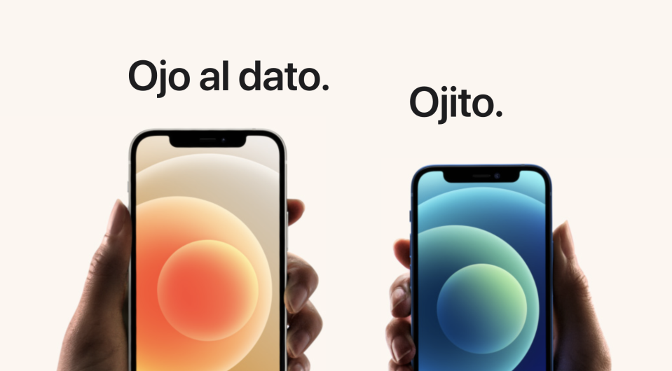 La frase que se puede leer en la web de Apple España. 