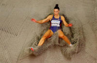 Athletics - IAAF World Indoor Championships 2018 - Arena Birmingham, Birmingham, Britain - March 4, 2018 Ivana Spanovic of Serbia in action during the Women's Long Jump Final REUTERS/Phil Noble