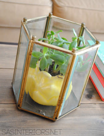 Lantern Turned Planter