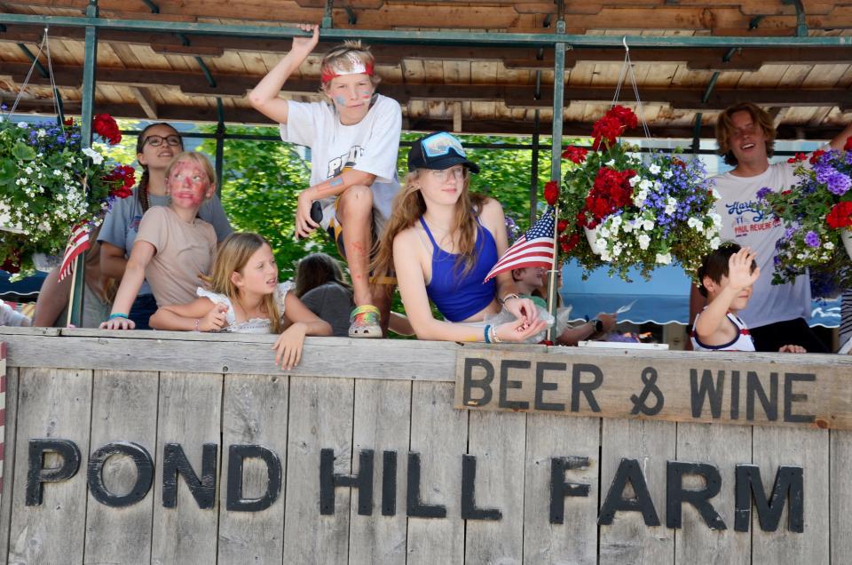 Pond Hill Farm takes part in the Harbor Springs Fourth of July parade.