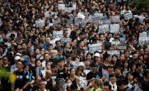 Teachers protest against the extradition bill in Hong Kong