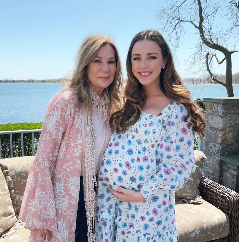 Kathie Lee Gifford embraces her daughter-in-law, Erika Gifford.  (mrsamerikagifford via Instagram)