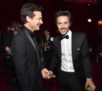 <p>Jason Bateman and Shawn Levy attend the Netflix Golden Globes after-party. (Photo: Kevin Mazur/Getty Images for Netflix) </p>