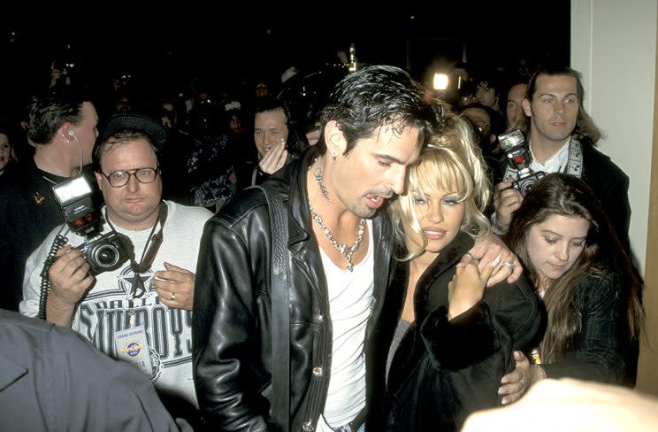 Wherever Tommy and Pam went, a media circus ensued. (Photo: Jim Smeal/WireImage)