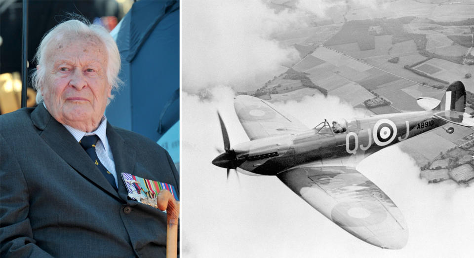 Geoffrey Wellum, who was just 18 when he joined the RAF in August 1939, died at his home in Cornwall (PA Images)