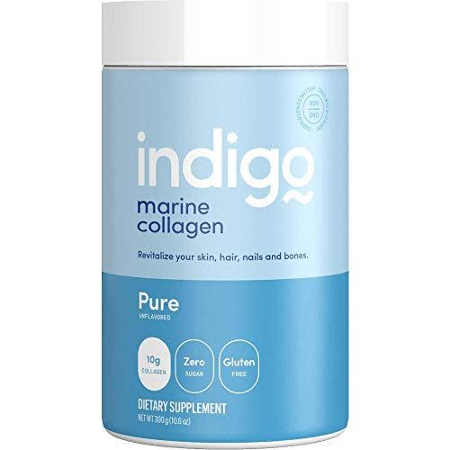 Indigo Collagen - Marine Collagen Powder | Wild Caught Fish Collagen | Hydrolyzed Mult-Collagen Peptides | Amino Acids for Hair, Skin, Nails | 10.6 Ounces, Unflavored