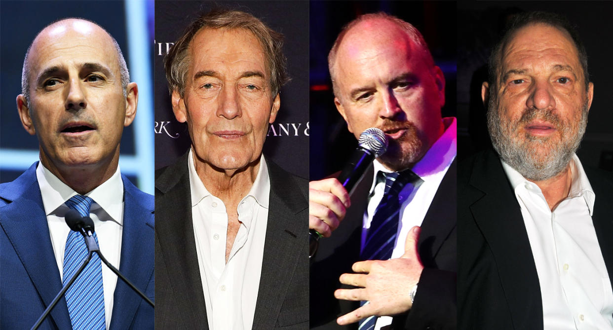 We look at the words Matt Lauer, Charlie Rose, Louis C.K., Harvey Weinstein, and others have used in their apologies after being accused of sexual misconduct. (Photo: Getty Images)