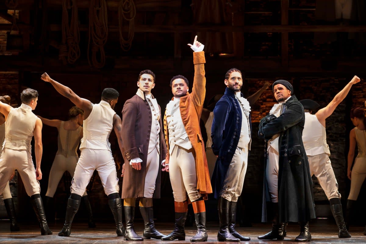 The musical tells the story of Alexander Hamilton, a Founding Father of the United States of America.  (Handout)