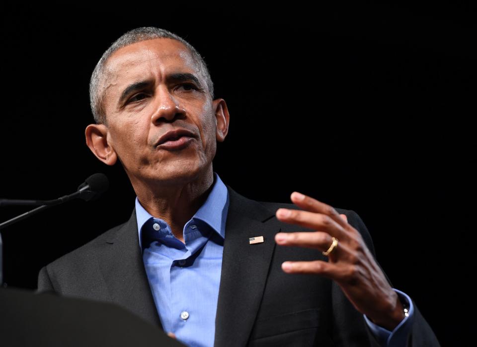 Former President Barack Obama speaking in Richmond, Va., Oct. 19, 2017. (Photo: Jim Watson/AFP/Getty Images)