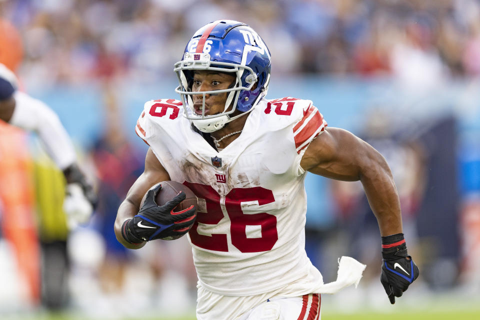 Giants RB Saquon Barkley looks like he's back as a fantasy star.