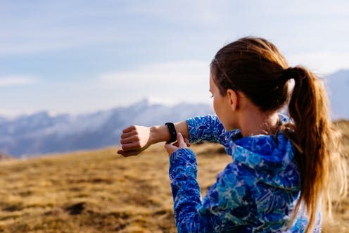   <span class="attribution"><a class="link " href="https://www.shutterstock.com/image-photo/woman-tourist-looking-fitness-bracelet-on-1018256575?src=wKn3IVG21d3xaKI36t0t4Q-1-11" rel="nofollow noopener" target="_blank" data-ylk="slk:nelen/Shutterstock;elm:context_link;itc:0;sec:content-canvas">nelen/Shutterstock</a></span>