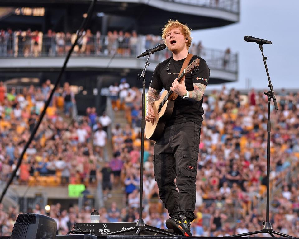 Ed Sheeran at Acrisure Stadium.