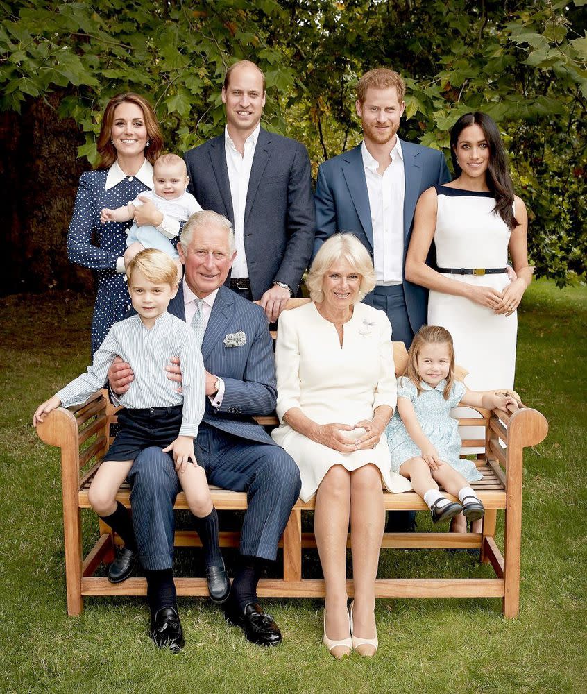 Prince Louis Cuddles Prince Charles in Birthday Portraits