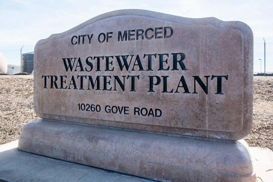 The City of Merced Wastewater Treatment Plant in Merced, Calif., on March 18, 2024. According to Wastewater Treatment Plant Operations Supervisor Charles Slagter, more than 900 sheep are used to graze in fields around the plant as a form of vegetation control allowing the city to avoid the use of costly and harmful herbicides.