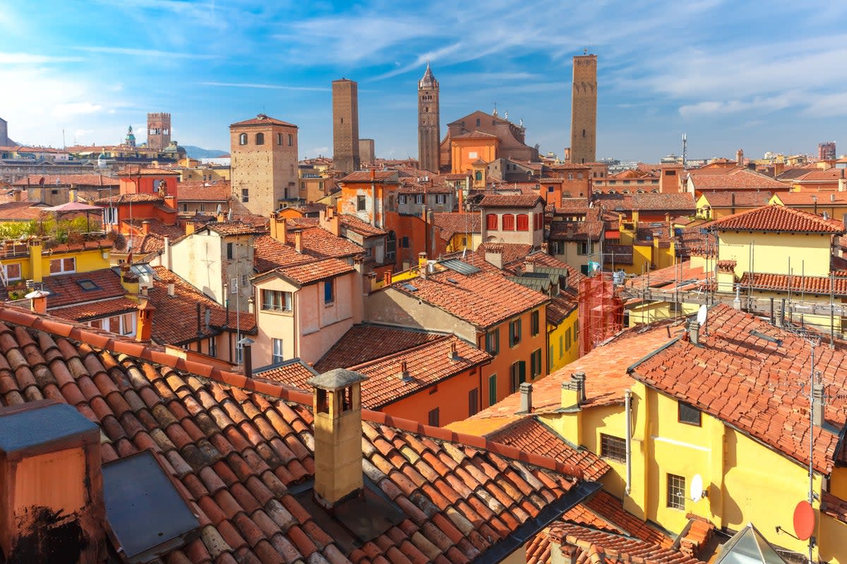 Bologna’s cathedral and terracotta tiles in the medieval Old Town (Getty Images/iStockphoto)