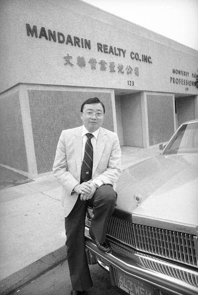 Real estate broker Fred Hsieh. <a href="https://newsroom.ap.org/detail/FredHsieh/f9f6f4f194bc4b28b9baa876ec6936b8/photo?Query=Monterey%20Park&mediaType=photo&sortBy=arrivaldatetime:asc&dateRange=Anytime&totalCount=428&currentItemNo=5" rel="nofollow noopener" target="_blank" data-ylk="slk:AP Photo/Wally Fong;elm:context_link;itc:0;sec:content-canvas" class="link ">AP Photo/Wally Fong</a>
