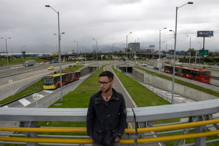 Jairo Suescun now lives in Bogota, a city that he says "gobbles you up"