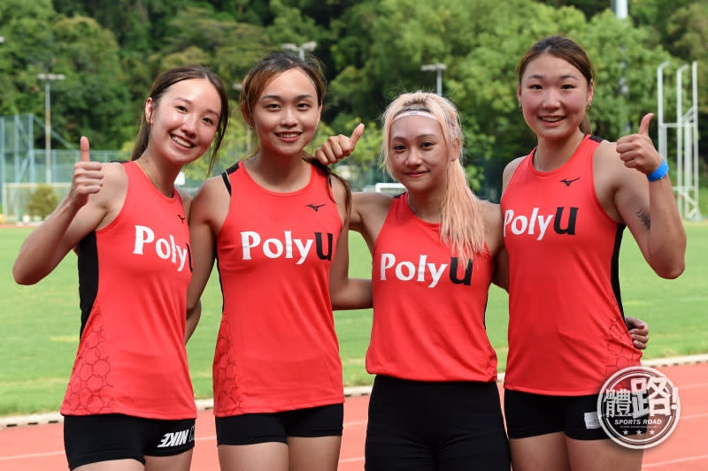 理大在女子4×100米接力輕鬆奪金。