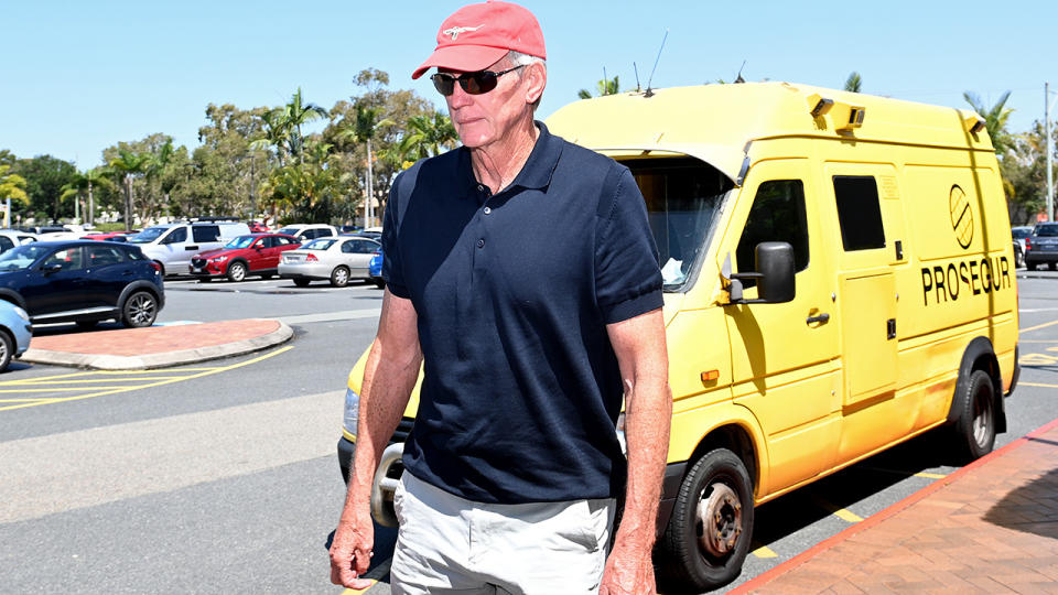 Wayne Bennett, pictured here arriving at the Redcliffe Leagues Club.