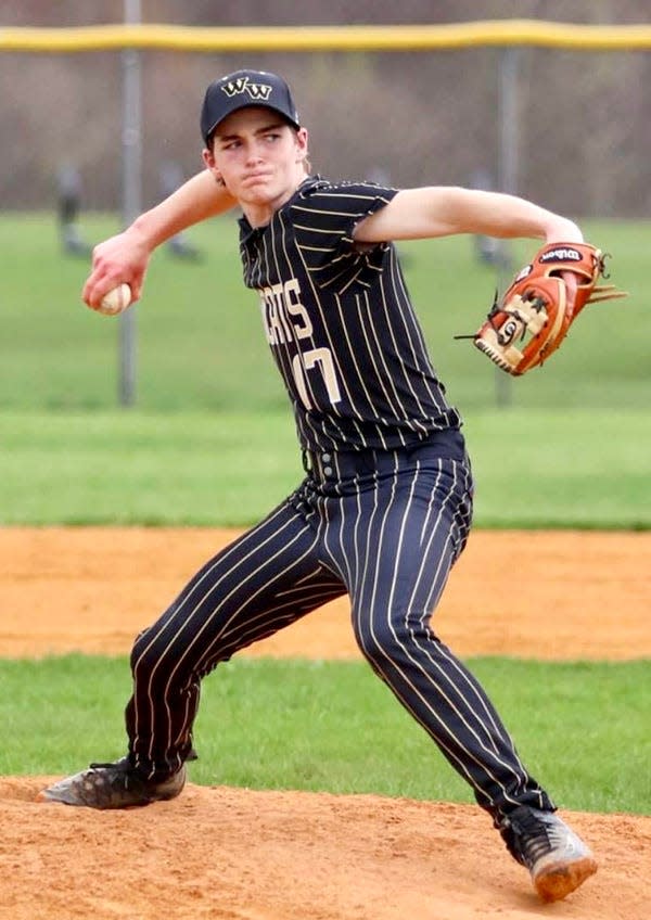 Western Wayne graduate Matt Stone, Class of 2021, was back on the mound Saturday pitching in the inaugural Alumni Baseball Game.