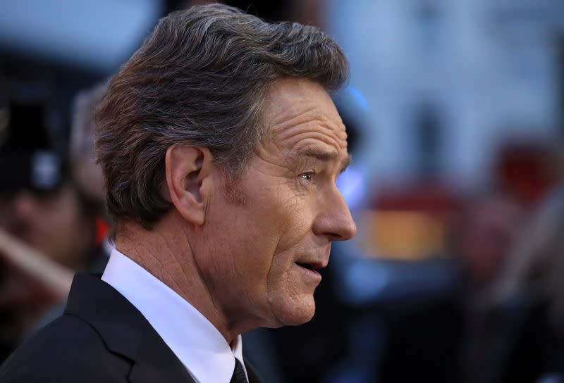 FILE PHOTO: Cast member Bryan Cranston arrives for the premiere of "Last Flag Flying" during the British Film Institute London Film Festival at the Odeon, Leicester Square, in London