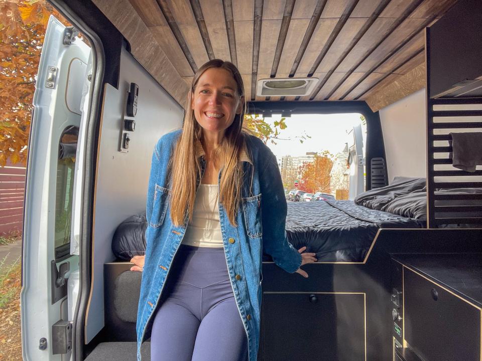 Business Insider's author in her rental van.