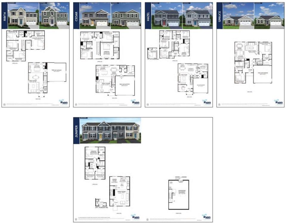 The renderings for the proposed Village at Salisbury Lake, located off Civic Drive, is slated to include up to 219 residential units for purchase including 131 single family units, and 88 townhouses.