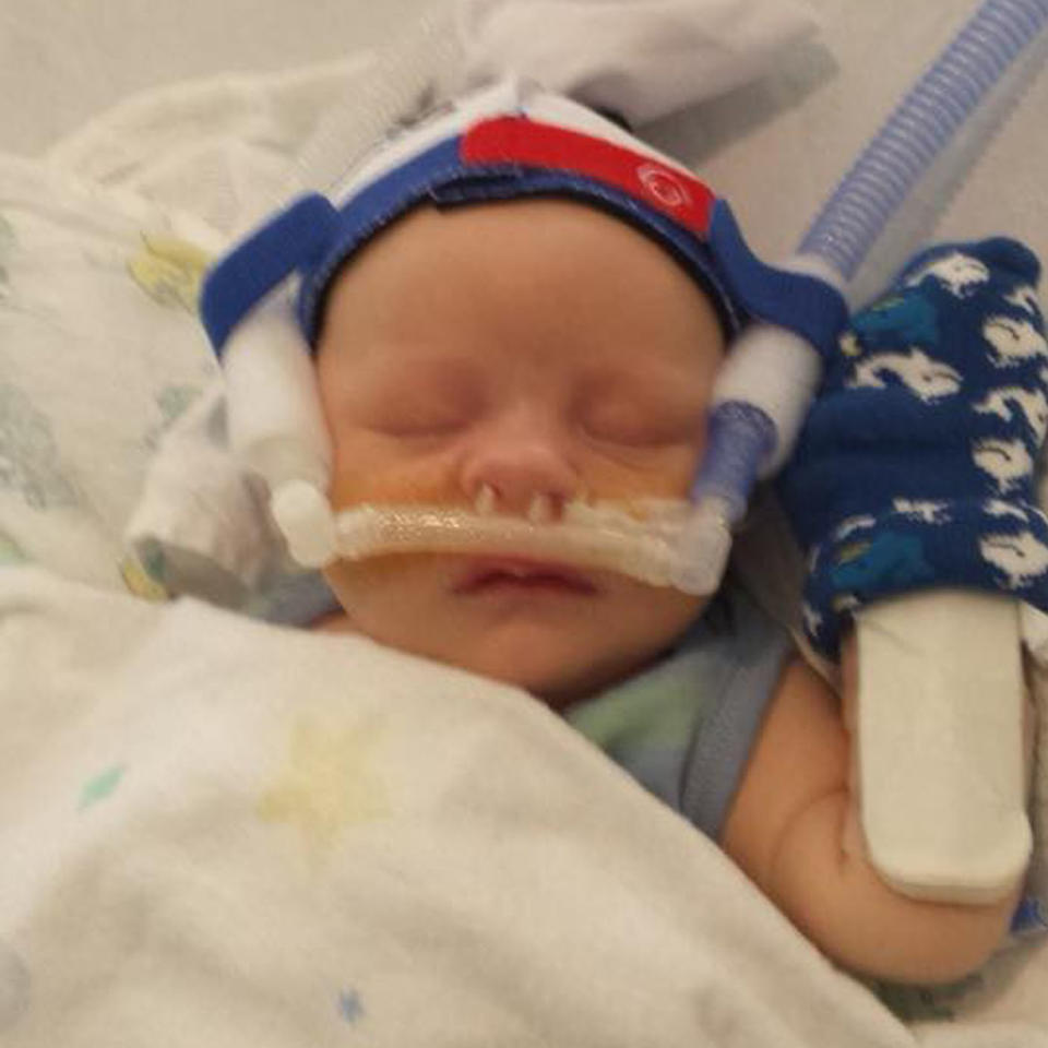 Riley died just weeks into his short life after contracting a whooping cough. Source: Facebook/ Dad Minus One