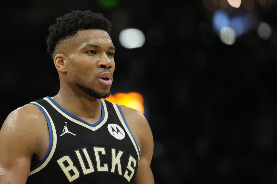 Giannis Antetokounmpo reached for his left calf immediately after hitting the floor on Tuesday night.