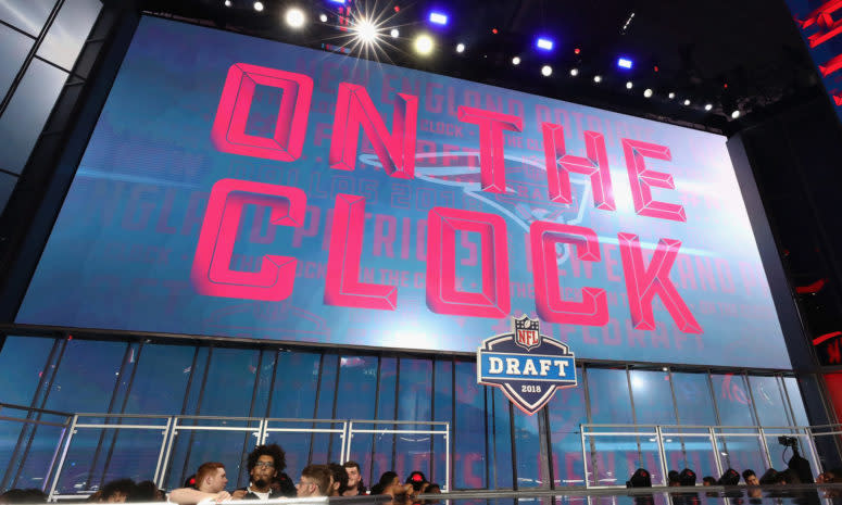 A general view of the stage at the NFL Draft.