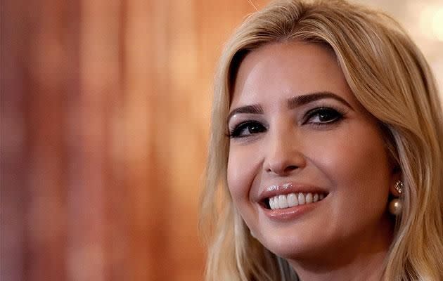 Ivanka normally shows off her natural dark brown eyes. Photo: Getty