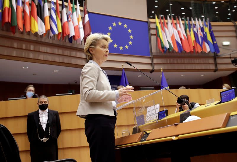 FILE PHOTO: Plenary session at the European Parliament in Brussels