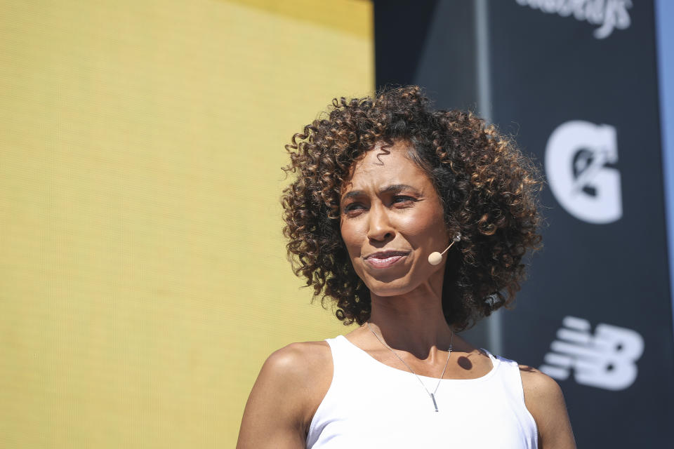 NEWPORT BEACH, CALIFORNIA - OCTOBER 23: SportsCenter anchor Sage Steele at the espnW Women + Sports Summit held at The Resort at Pelican Hill on October 23, 2019 in Newport Beach, California. (Photo by Meg Oliphant/Getty Images)