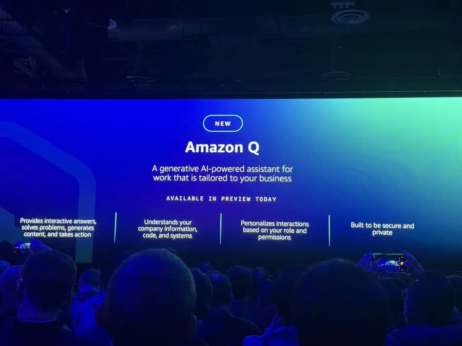 AWS reinvent 2023 Amazon Q 圖/隋昱嬋攝影