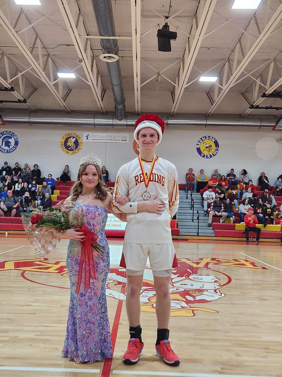 Reading's 2024 Homecoming Queen Alexis Lortie and King Brady Kling.