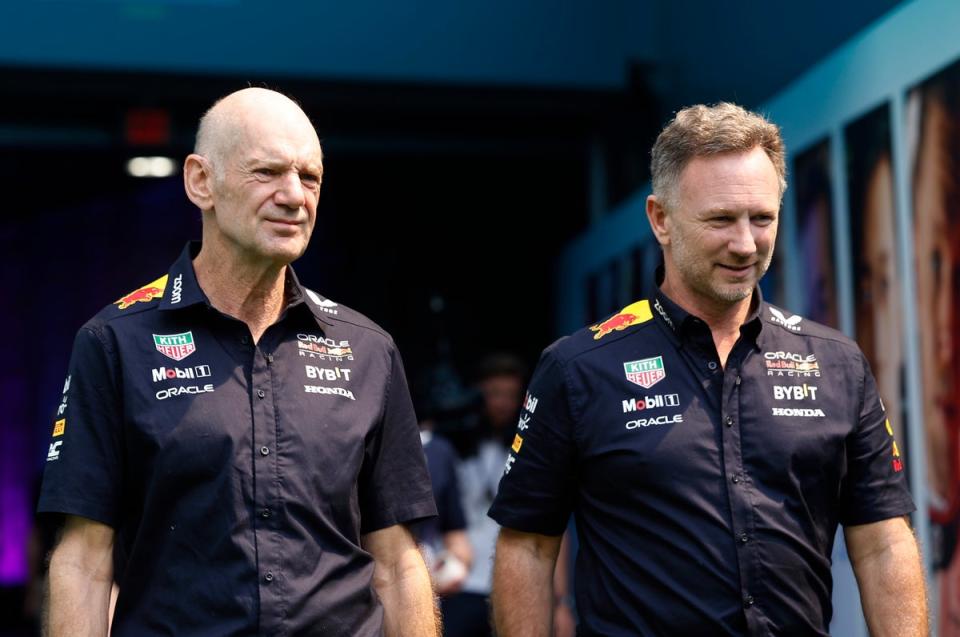 Adrian Newey will leave Horner’s Red Bull team at the start of 2025 (Getty Images)