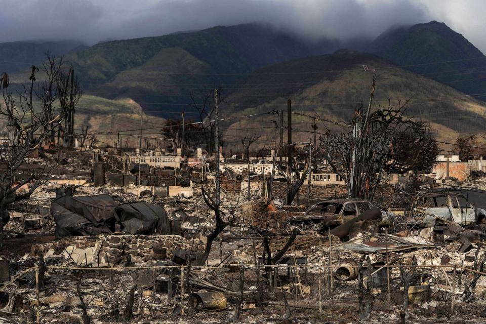 PHOTO: A general view shows the aftermath of a wildfire in Lahaina, Hawaii, Aug. 21, 2023. (Jae C. Hong/AP, FILE)