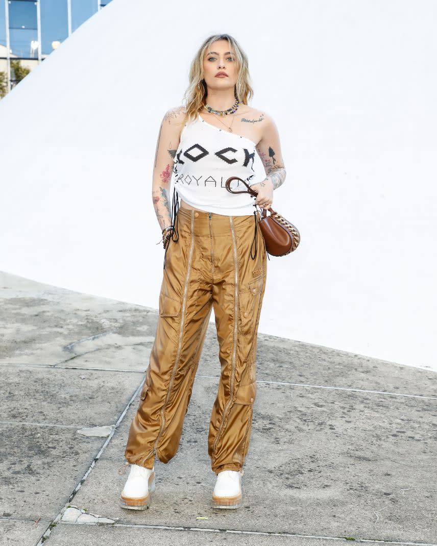 Paris Jackson attends the Stella McCartney spring ’22 show during Paris Fashion Week, Oct. 4. - Credit: Courtesy of Stella McCartney