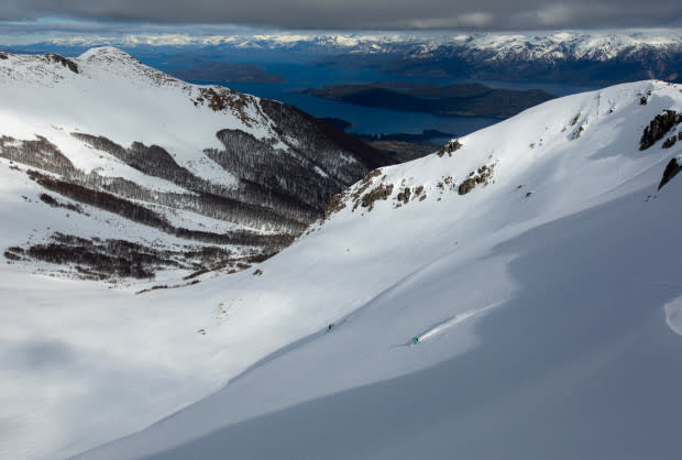 With powder being a hot commodity even in the best of years, Molly Armanino basks in its glory above Villa La Angostura.<p>Photo: Ryan Salm</p>