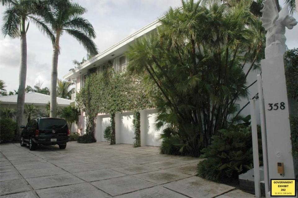 Epstein’s mansion in Palm Beach, the alleged location of much of the abuse covered in Ms Maxwell’s trial (US Department of Justice)