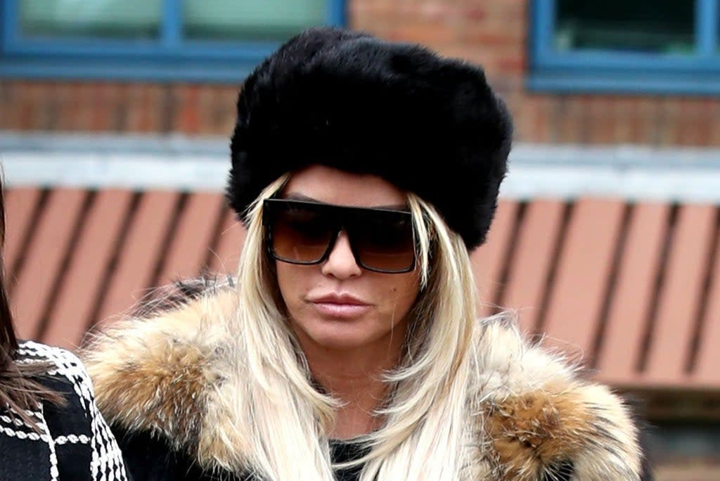 Katie Price was involved in a crash on Tuesday (PA Archive)