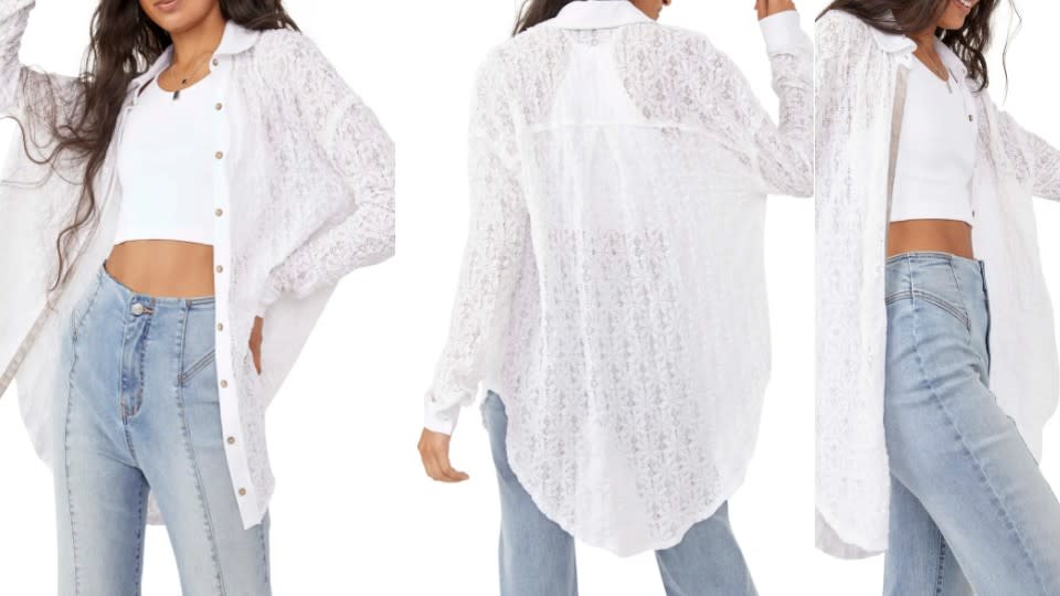 Free People Must Have Sheer Long Sleeve Button-Up Shirt - Nordstrom, $59 (originally $98)