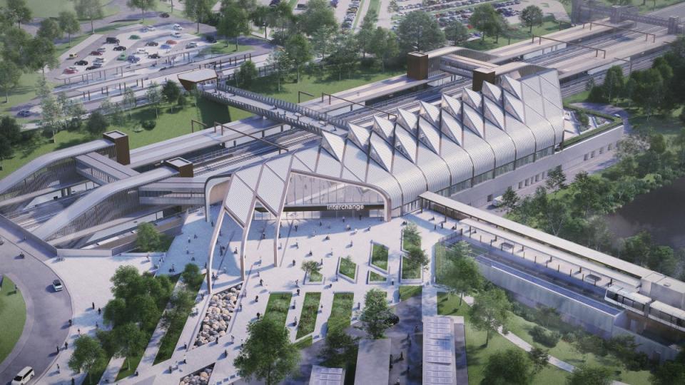 An artist’s impression of Birmingham HS2 Interchange station (HS2 Ltd/PA) (PA Wire)