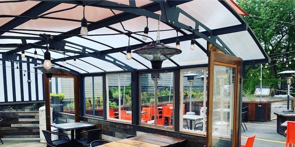 C-viche has outdoor heaters and covered areas in its outdoor patio at  2165 S. Kinnickinnic Ave.