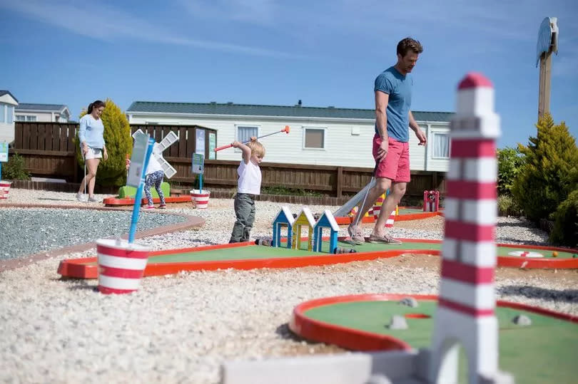 The crazy golf at Blue Dolphin